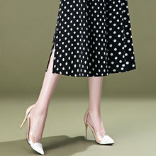 Afbeelding in Gallery-weergave laden, Zwarte culotte van chiffon met stippen
