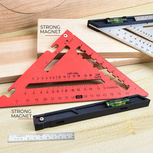 Afbeelding in Gallery-weergave laden, Detachable Adjustable Angle Woodworking Triangle Ruler
