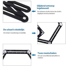 Afbeelding in Gallery-weergave laden, Zeszijdig hoekmeetinstrument van aluminiumlegering
