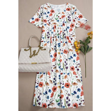 Afbeelding in Gallery-weergave laden, Voorverkoop>Casual jurk met ronde hals en print
