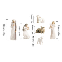 Afbeelding in Gallery-weergave laden, Willow Tree Nativity Figurines 6 PCs Resin Easter Ornament
