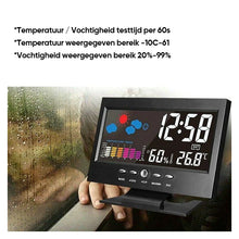 Afbeelding in Gallery-weergave laden, Digitale LED-temperatuur-vochtigheidsmonitor Wekker
