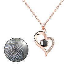 Afbeelding in Gallery-weergave laden, Hartketting met liefdesprojectie (I Love You in 100 talen)
