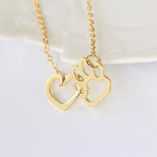 Afbeelding in Gallery-weergave laden, Hond poot hart hanger ketting
