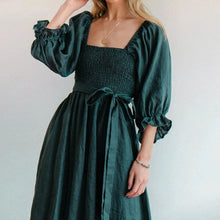 Afbeelding in Gallery-weergave laden, Multi-wear jurk met Franse ruches en lantaarnmouwen
