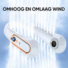 Afbeelding in Gallery-weergave laden, Nekventilator Oplaadbare USB-koelventilator 5 snelheden instelbaar
