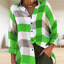 Afbeelding in Gallery-weergave laden, Geruit dames shirt met lange mouwen
