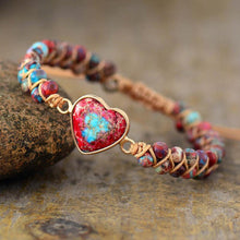 Afbeelding in Gallery-weergave laden, Hartstochtelijk hart jasper armband
