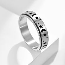 Afbeelding in Gallery-weergave laden, Retro Ster &amp; Maan roterende ring
