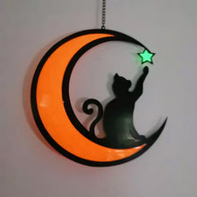 Afbeelding in Gallery-weergave laden, Maan Zwarte Kat Decoraties
