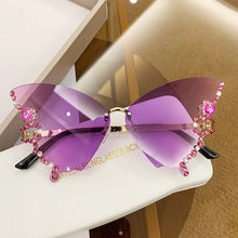 Afbeelding in Gallery-weergave laden, Zonnebril met diamanten vlinder
