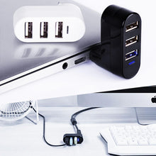 Afbeelding in Gallery-weergave laden, Mini draaibare 3-poorts USB-hub
