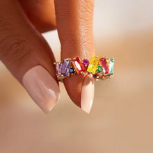 Afbeelding in Gallery-weergave laden, Ring met regenboog zirkoon
