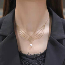 Afbeelding in Gallery-weergave laden, Parel hanger kruis ketting
