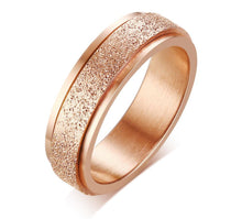 Afbeelding in Gallery-weergave laden, Gezandstraalde Draaiende Fidget Ring
