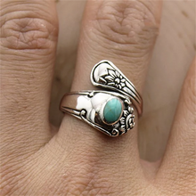 Afbeelding in Gallery-weergave laden, Turquoise Lepel Vintage Ring
