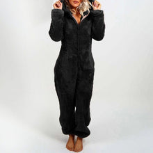 Afbeelding in Gallery-weergave laden, Pluche fleece romper eendelige pyjama voor vrouwen
