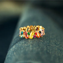Afbeelding in Gallery-weergave laden, Ring met regenboog zirkoon
