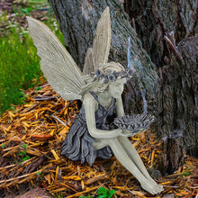 Afbeelding in Gallery-weergave laden, Zittende fee standbeeld tuin hars ambachtelijke ornament
