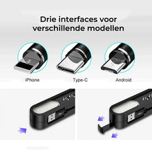 Afbeelding in Gallery-weergave laden, 3-in-1 magnetische draagbare oplaadkabel
