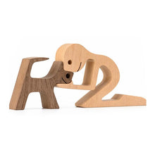 Afbeelding in Gallery-weergave laden, Dierenliefhebber - Tafelornamenten met houten sculptuur
