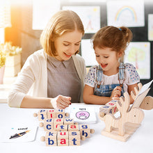 Afbeelding in Gallery-weergave laden, Houten leesblokken CVC Sight Words Game
