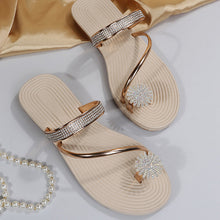 Afbeelding in Gallery-weergave laden, Platte sandalen met glanzende stras steentjes
