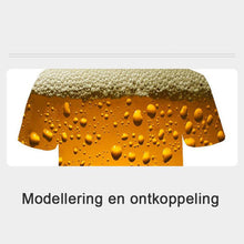 Afbeelding in Gallery-weergave laden, Mode 3D Print Beer Bubble T-shirt met korte mouwen
