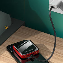 Afbeelding in Gallery-weergave laden, Mirror Surface Mini Powerbank met externe kabels
