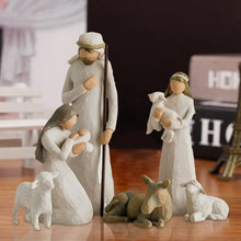 Afbeelding in Gallery-weergave laden, Willow Tree Nativity Figurines 6 PCs Resin Easter Ornament
