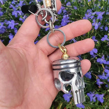Afbeelding in Gallery-weergave laden, Piston Art Skull Sleutelhanger
