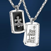 Afbeelding in Gallery-weergave laden, Motorfiets kruis hanger ketting
