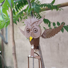 Afbeelding in Gallery-weergave laden, Buiten decoratie metalen uilen
