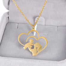 Afbeelding in Gallery-weergave laden, Moeder en baby hart ketting

