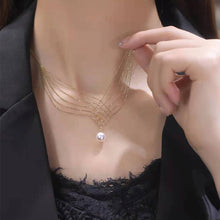Afbeelding in Gallery-weergave laden, Parel hanger kruis ketting
