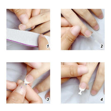 Afbeelding in Gallery-weergave laden, Glue-On French Manicure Nails Kit (100 stuks)
