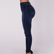 Afbeelding in Gallery-weergave laden, Double-breasted skinny jeans met hoge taille
