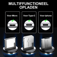 Afbeelding in Gallery-weergave laden, LED Magnetische 3 in 1 USB-oplaadkabel

