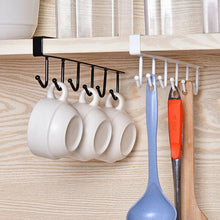 Afbeelding in Gallery-weergave laden, Hangerrek met 6 haken onder de kast
