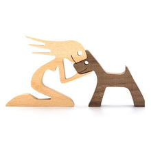 Afbeelding in Gallery-weergave laden, Dierenliefhebber - Tafelornamenten met houten sculptuur
