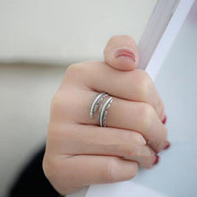 Afbeelding in Gallery-weergave laden, Vintage veren open ring
