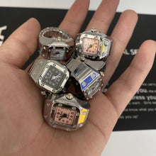 Afbeelding in Gallery-weergave laden, Ring met echt horloge voor koppels
