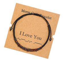 Afbeelding in Gallery-weergave laden, Morse code paar armband
