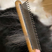 Afbeelding in Gallery-weergave laden, Pet Knot Comb met houten handvat
