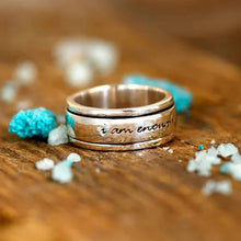 Afbeelding in Gallery-weergave laden, "I Am Enough" Zilveren Meditatie Draaibare Angst Ring
