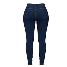 Afbeelding in Gallery-weergave laden, Double-breasted skinny jeans met hoge taille
