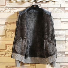 Afbeelding in Gallery-weergave laden, Gebreid vest van fleece met volledige rits voor heren
