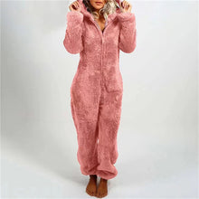 Afbeelding in Gallery-weergave laden, Pluche fleece romper eendelige pyjama voor vrouwen
