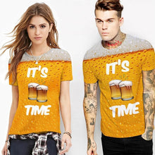 Afbeelding in Gallery-weergave laden, Mode 3D Print Beer Bubble T-shirt met korte mouwen

