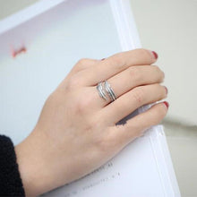 Afbeelding in Gallery-weergave laden, Vintage veren open ring
